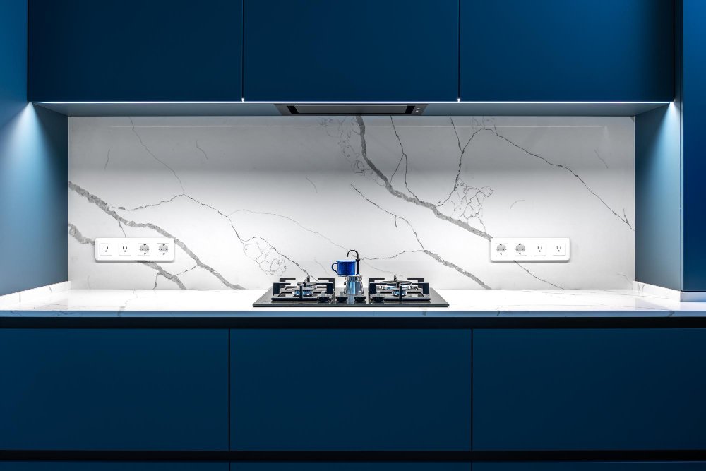 Bespoke marble kitchen worktop